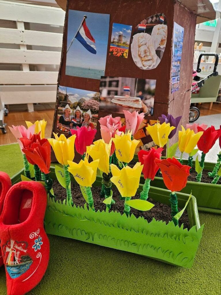 tulipany , drewniaki holenderskie 